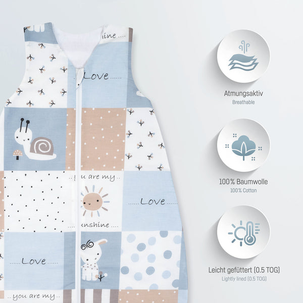 Julius Zöllner Sommerschlafsack - Patch Blue Kostenlose Rückgabe