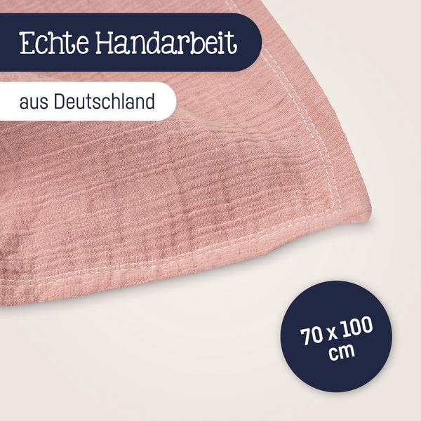 Julius Zöllner Kuscheldecke aus Baumwollmusselin, Dusty Rose Outlet