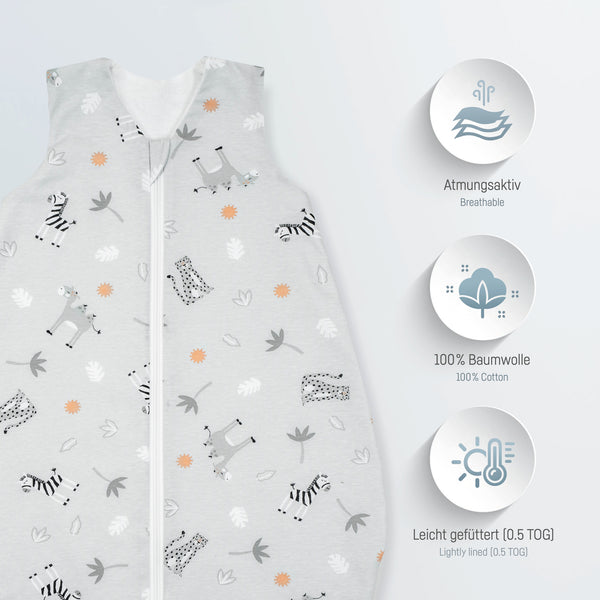 Julius Zöllner Jersey Sommerschlafsack - Savanne Grau Schlussverkauf
