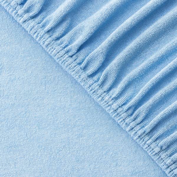 Julius Zöllner Fottee Spannbettlaken für Babymatratzen 60x120 bis 70x140cm, Hellblau Exklusivangebot