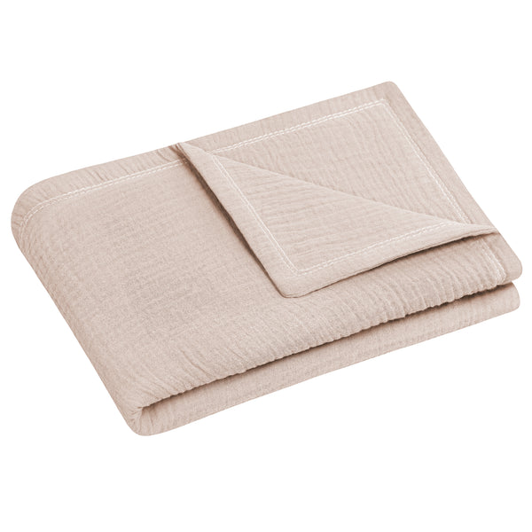 Julius Zöllner Kuscheldecke aus Baumwollmusselin, sand Exklusive Angebote