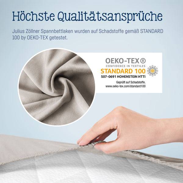Julius Zöllner Jersey Spannbettlaken für Babymatratzen 60x120 bis 70x140cm, Taupe Begrenztes Angebot