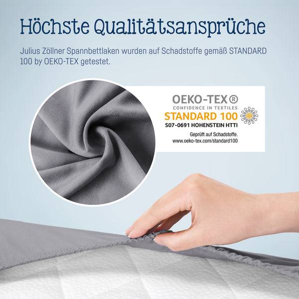 Julius Zöllner Jersey Spannbettlaken für Wiegen & Stubenwagenmatratzen 90x 40 cm, Anthracite Black Friday