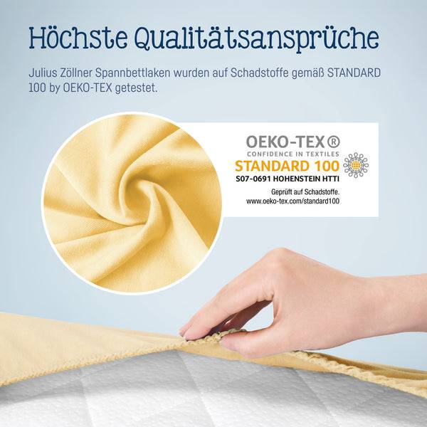 Julius Zöllner Jersey Spannbettlaken für Wiegen & Stubenwagenmatratzen 90x 40 cm, Banana Cyber Monday