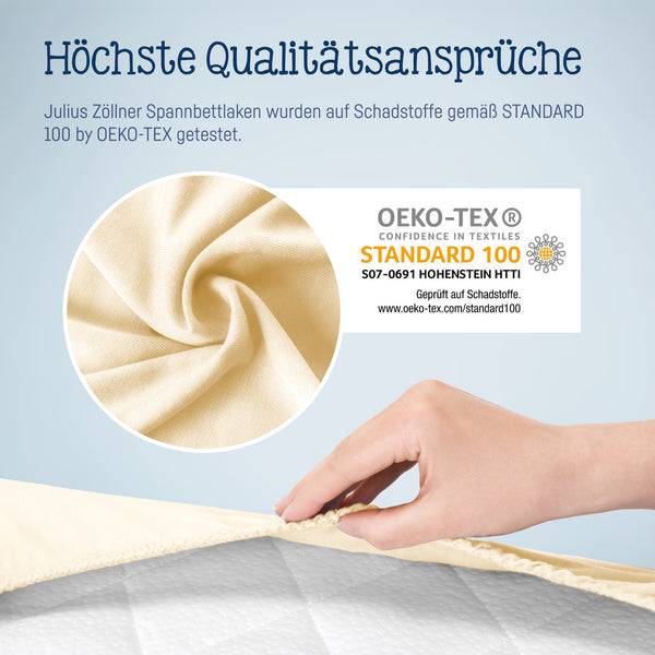 Julius Zöllner Jersey Spannbettlaken für Wiegen & Stubenwagenmatratzen 90x 40 cm, Ecru Osterangebot
