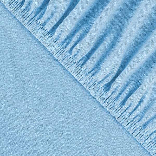 Julius Zöllner Jersey Spannbettlaken für Wiegen & Stubenwagenmatratzen 90x 40 cm, Hellblau Vatertagsangebot