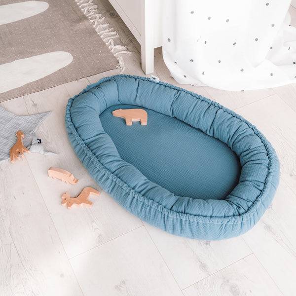 Julius Zöllner Musselin Kuschelnest NIDO, Blau Neuheiten
