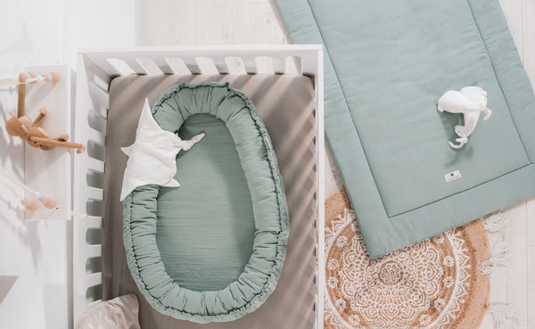 Julius Zöllner Musselin Kuschelnest NIDO, Grün Räumungsverkauf