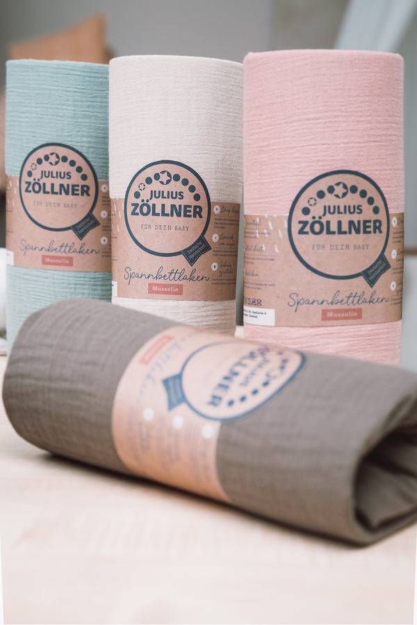 Julius Zöllner Musselin Spannbettlaken, Dusty Rose Super Sparpreis