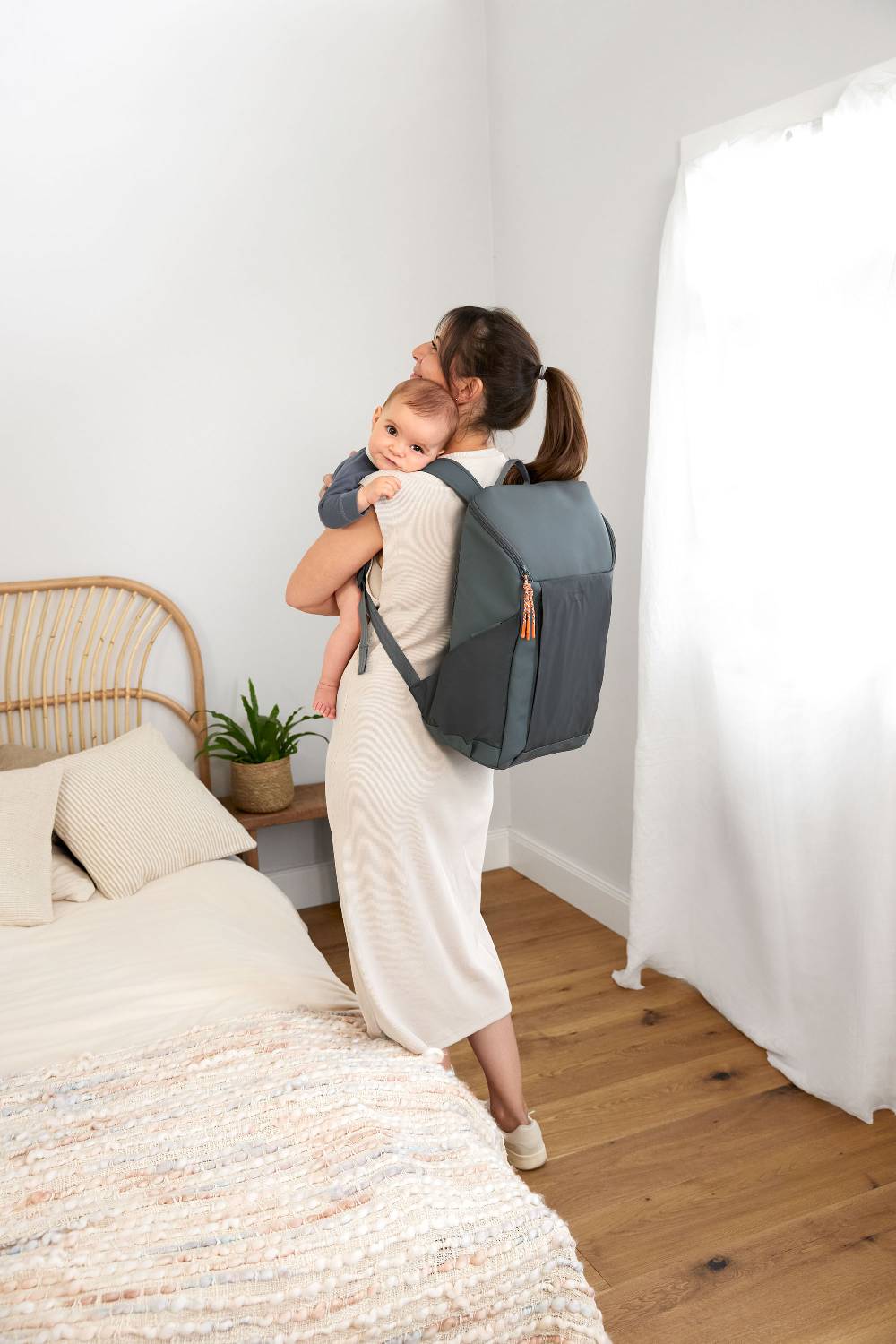 Lässig Wickelrucksack reflektierend - Slender Up Backpack, Anthrazit Valentinstagsangebot