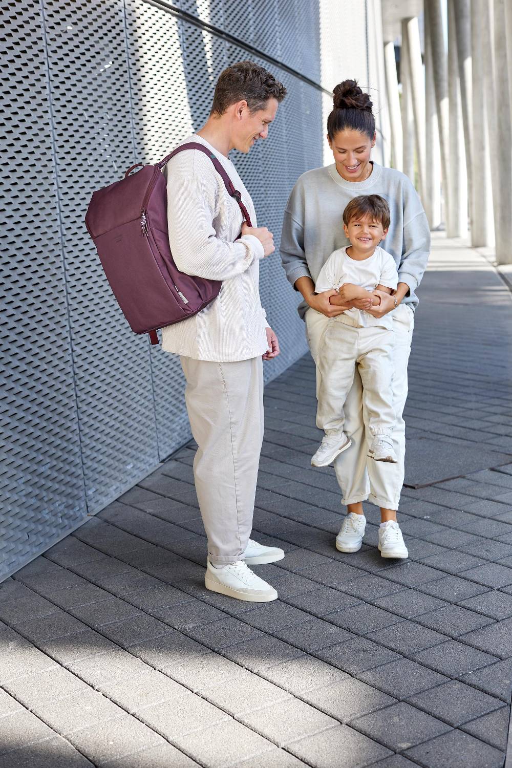 Lässig Wickelrucksack - Slender Up Backpack, Tiefrot Heißer Verkauf