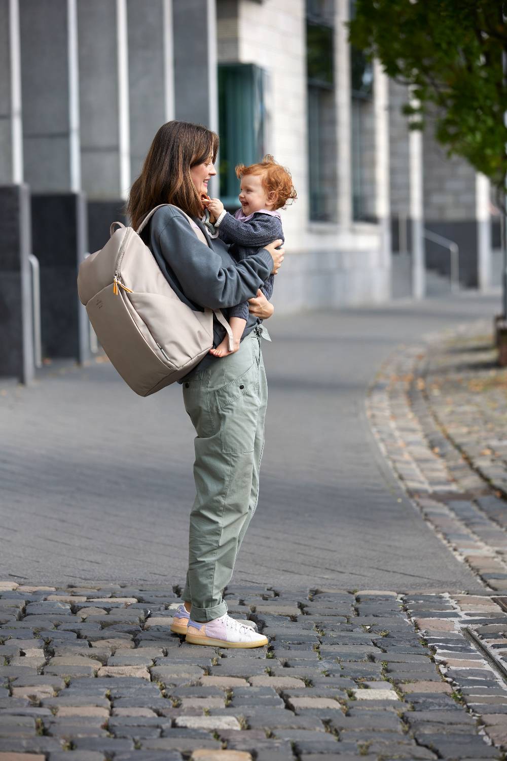 Lässig Wickelrucksack - Slender Up Backpack, Taupe Top Angebot