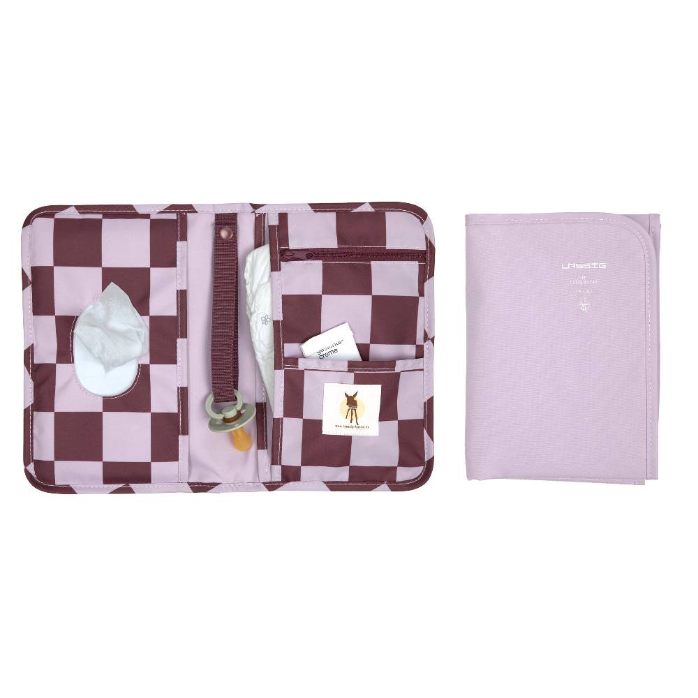 Lässig Windeltasche - kleine Wickeltasche, Tiefrot Lavendel Online Outlet