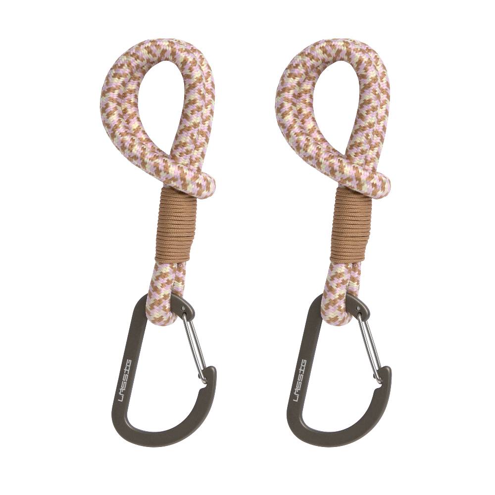 Lässig Kinderwagenhaken 2er Set - Karabiner, Beige Vanille Sonderangebote