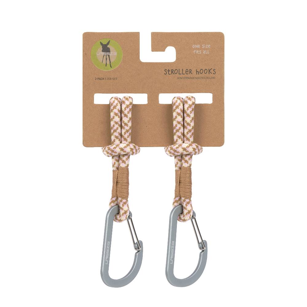 Lässig Kinderwagenhaken 2er Set - Karabiner, Beige Vanille Sonderangebote