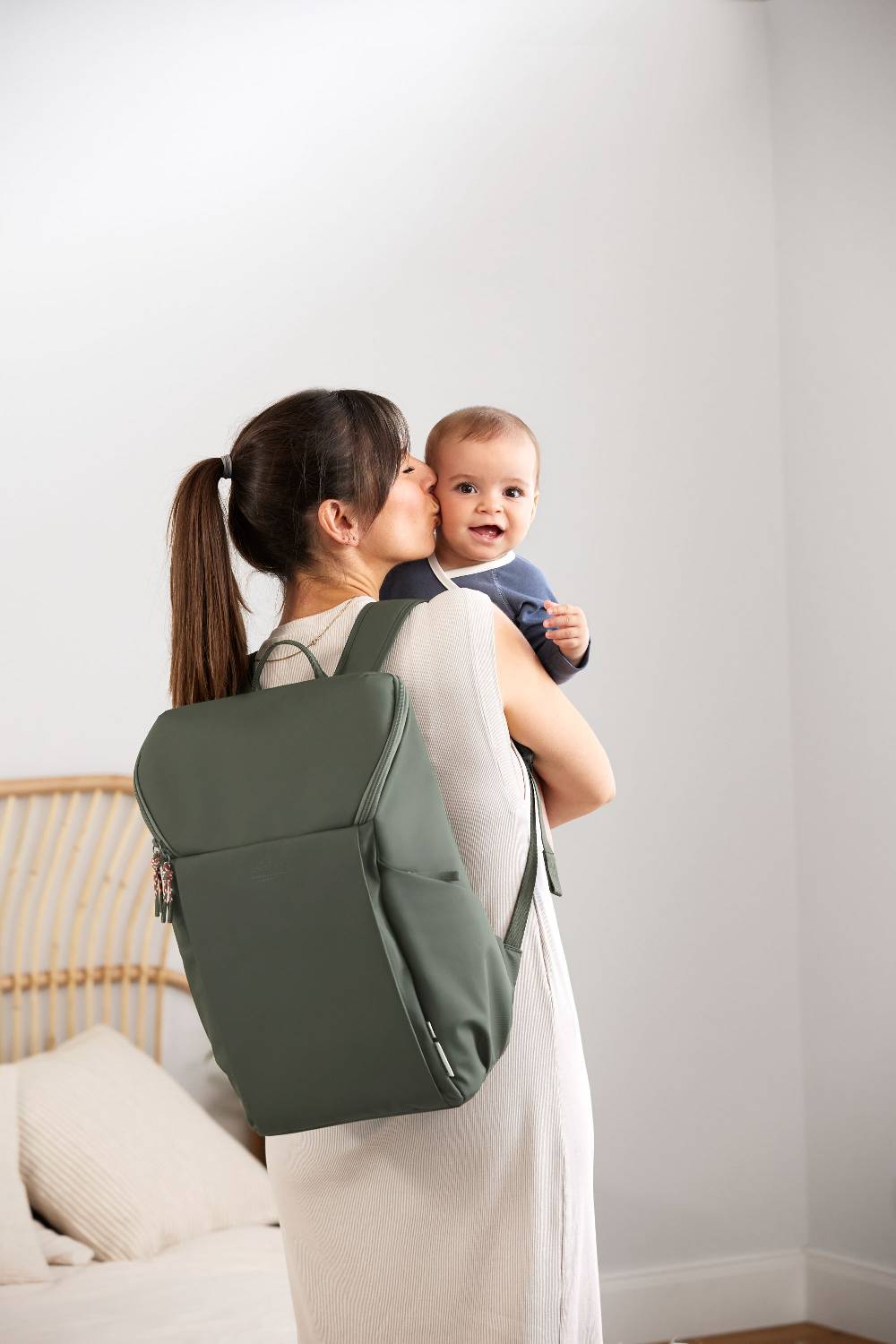 Lässig Wickelrucksack - Slender Up Backpack, Oliv VIP-Rabatte