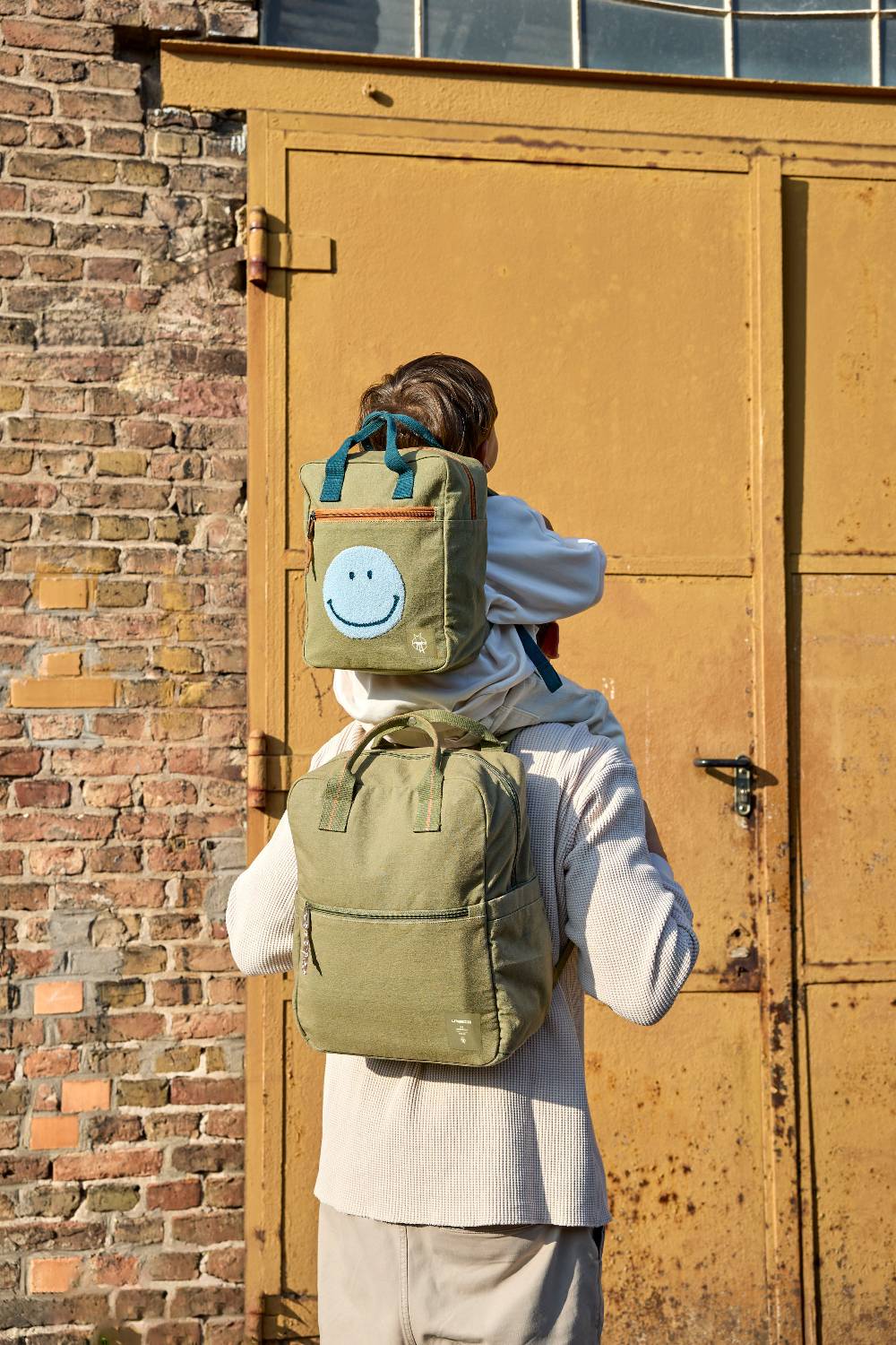 Lässig Wickelrucksack Square Little One & Me - Big, Oliv Begrenzte Freigabe