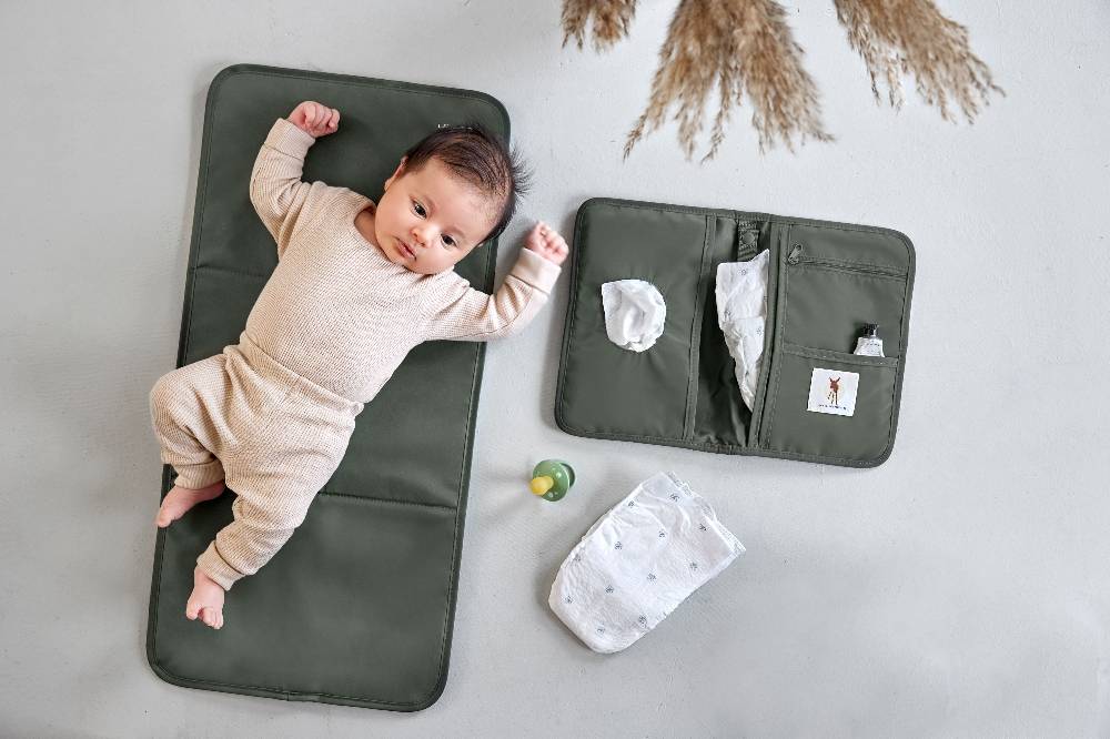 Lässig Windeltasche - kleine Wickeltasche, Olive Letzte 2 Tage