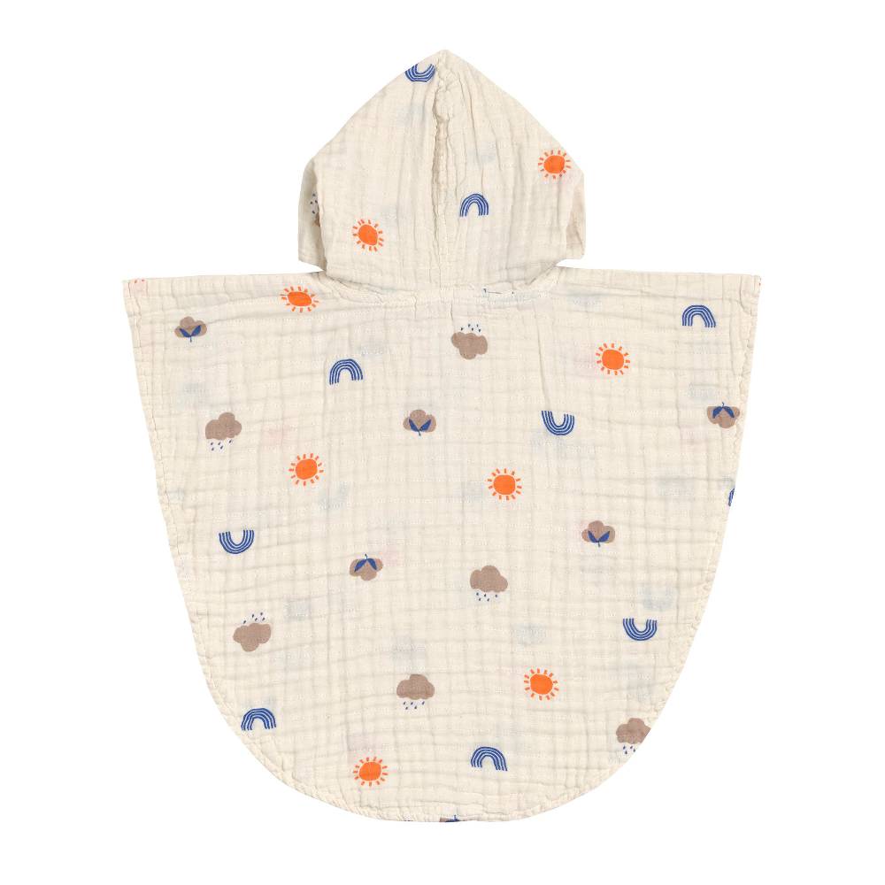 Lässig Badeponcho Kinder - Nature, Beige Sonderangebot der Fabrik