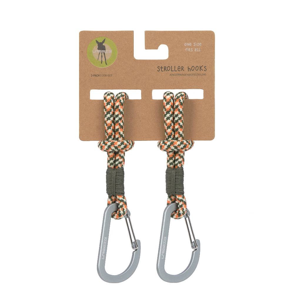 Lässig Kinderwagenhaken 2er Set - Karabiner, Oliv Rot Discount Store für neue Produkte