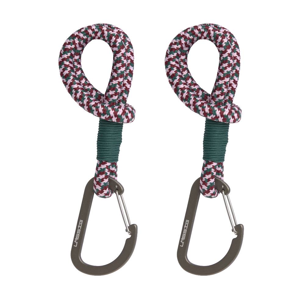 Lässig Kinderwagenhaken 2er Set - Karabiner, Grün Lila Nur noch ein Tag übrig