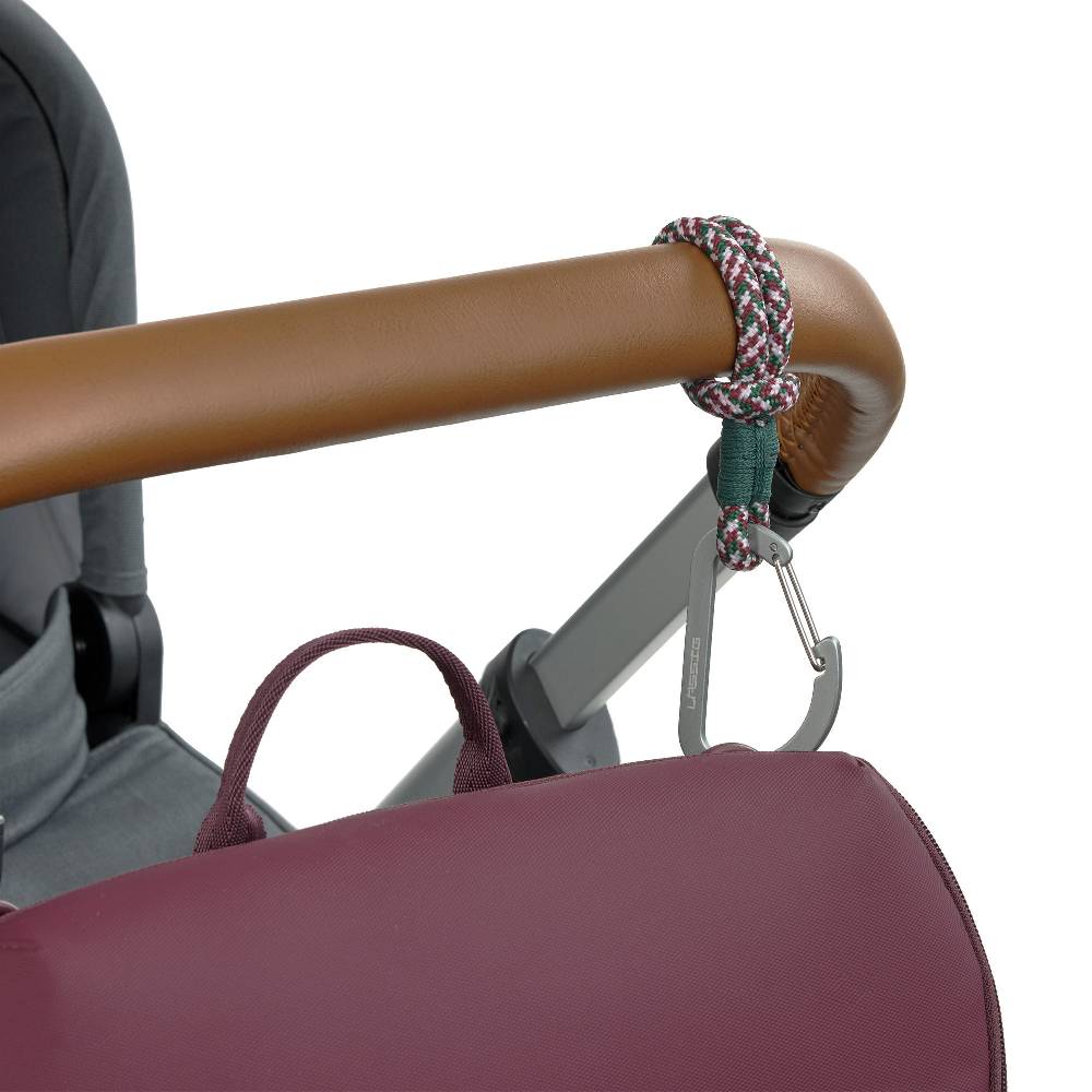 Lässig Kinderwagenhaken 2er Set - Karabiner, Grün Lila Nur noch ein Tag übrig