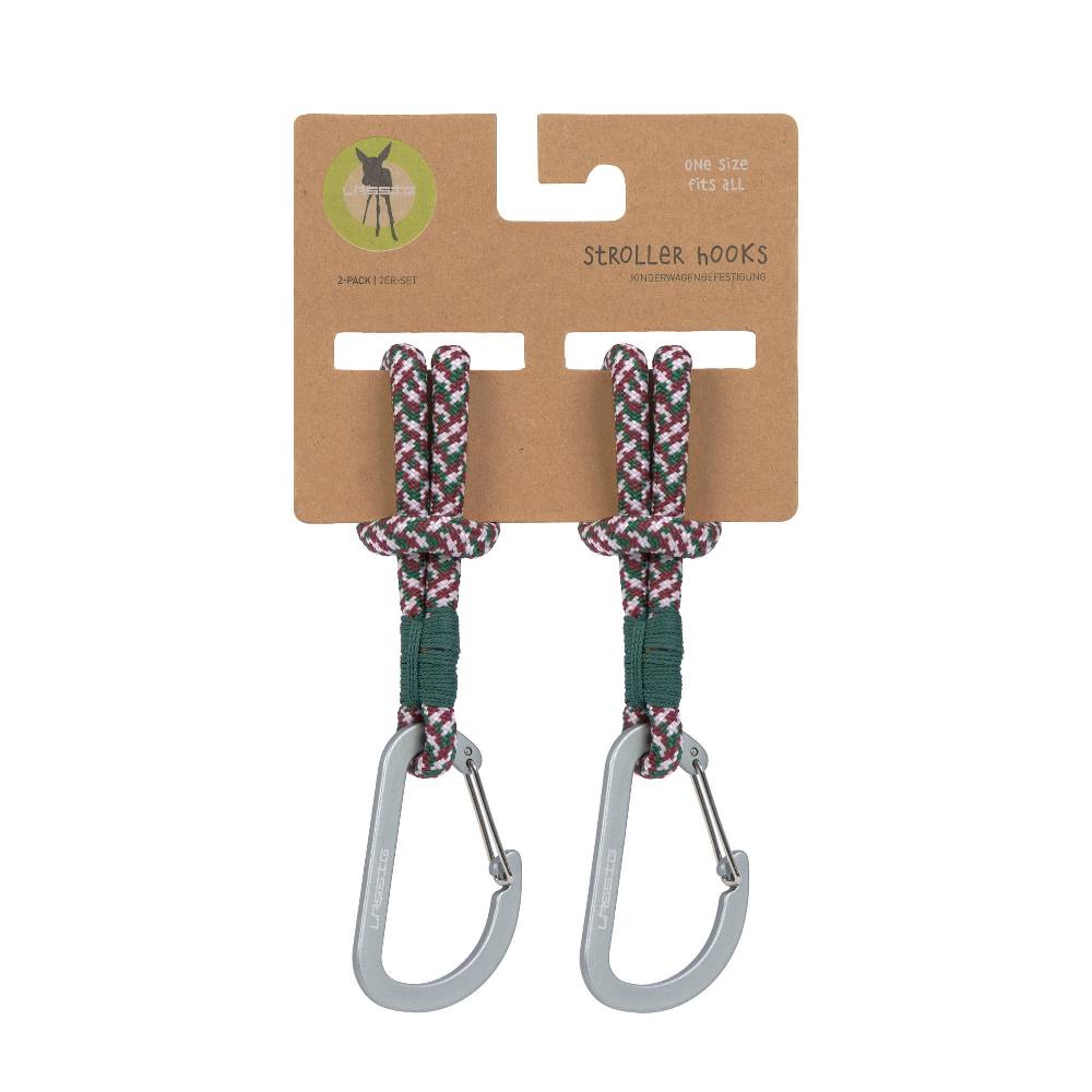 Lässig Kinderwagenhaken 2er Set - Karabiner, Grün Lila Nur noch ein Tag übrig