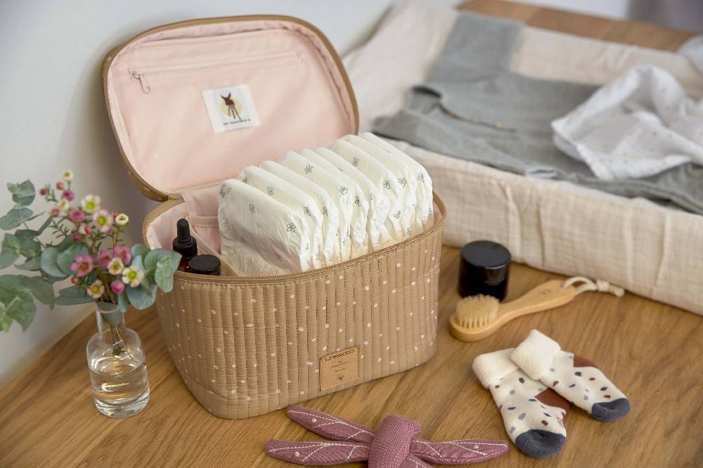 Lässig Wickeltisch Organizer - Nursery Caddy To Go, Dots Curry 2025