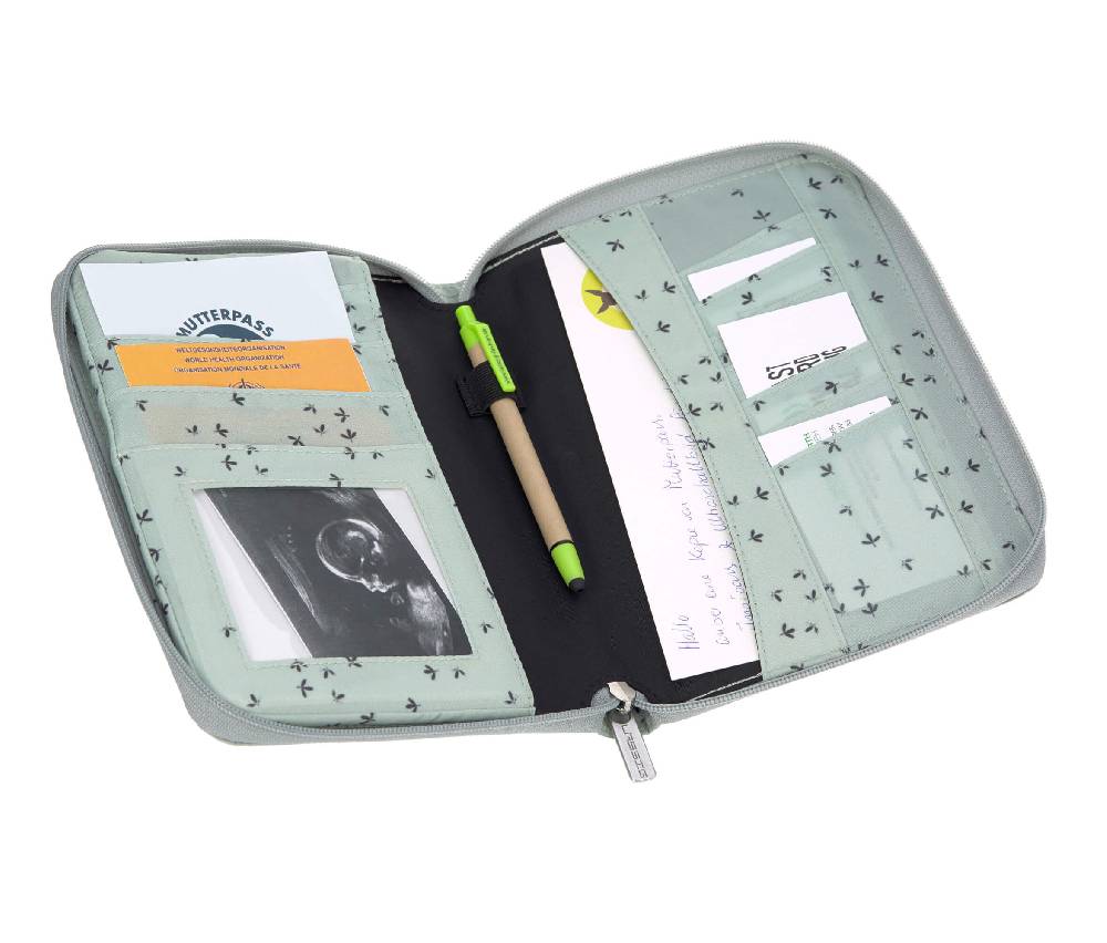 Lässig Mutterpasshülle - Document Pouch, Floral Mint Outlet