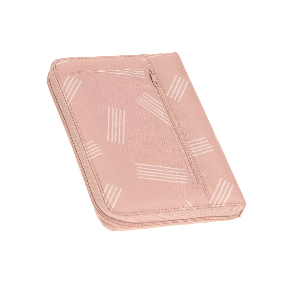 Lässig Mutterpasshülle mit Reißverschluss - Soft Stripes Rose, Rosa Exklusivangebot