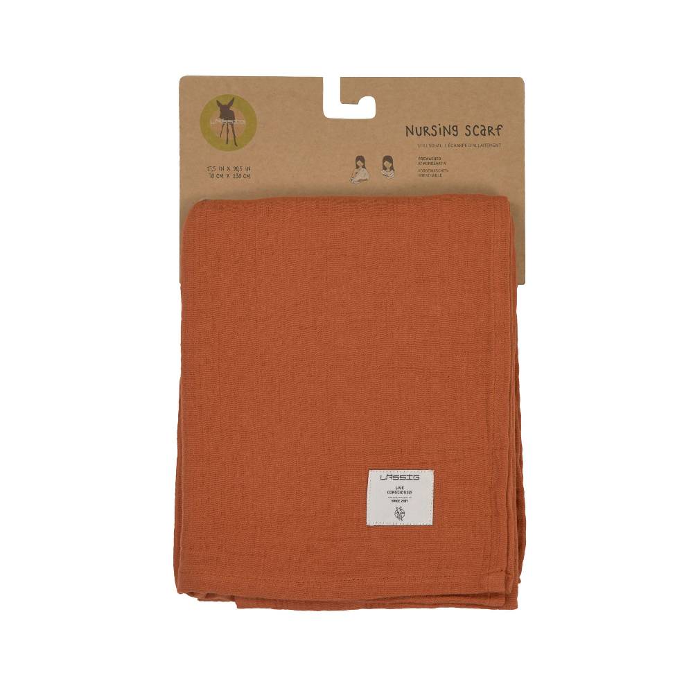 Lässig Stillschal - Musselin Nursing Scarf, Rust Lagerräumung