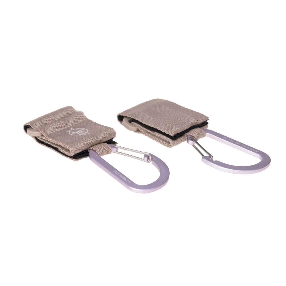 Lässig Kinderwagenhaken 2er Set - Karabiner, Beige Heißer Verkauf