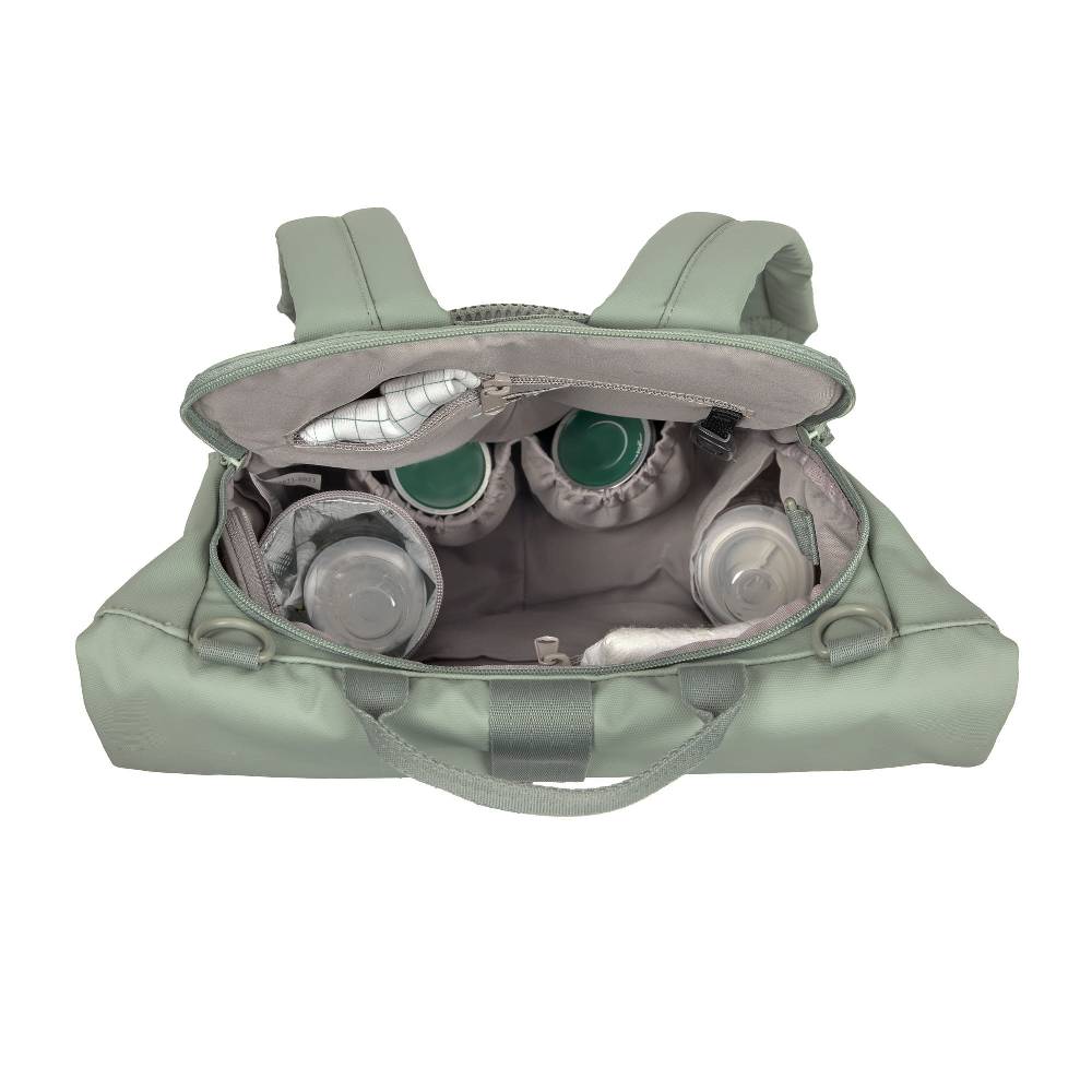 Lässig Wickelrucksack - Rolltop Up Backpack, Silbergrün Zeitlich begrenztes Angebot