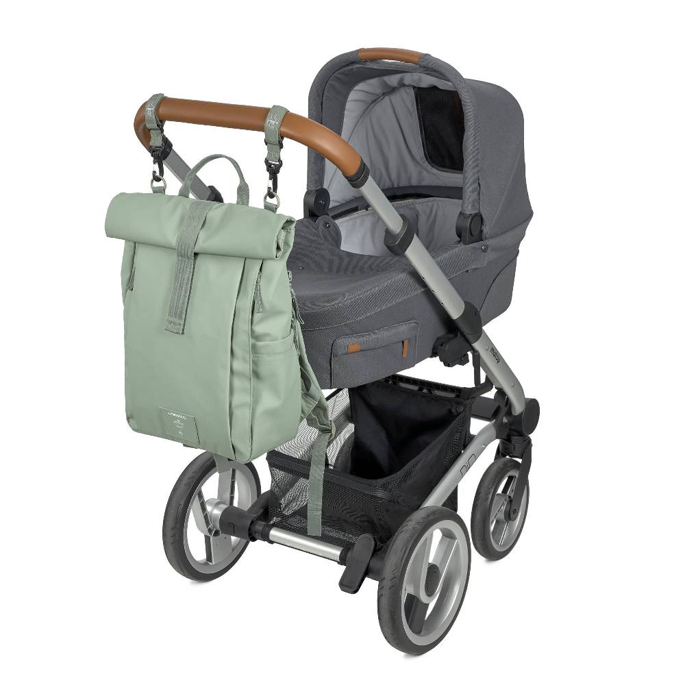 Lässig Wickelrucksack - Rolltop Up Backpack, Silbergrün Zeitlich begrenztes Angebot