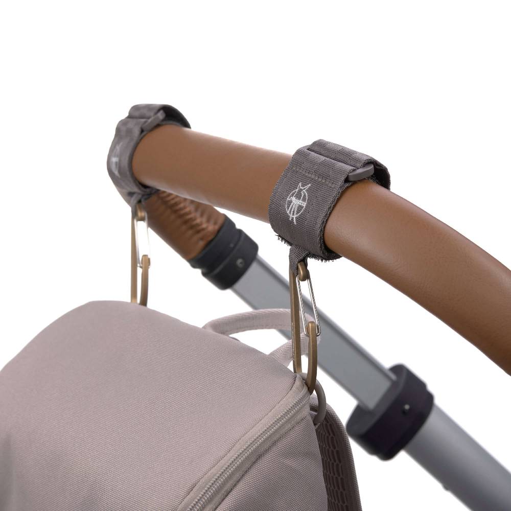 Lässig Kinderwagenhaken 2er Set - Karabiner, Anthrazit Zeitbegrenzte Promotion