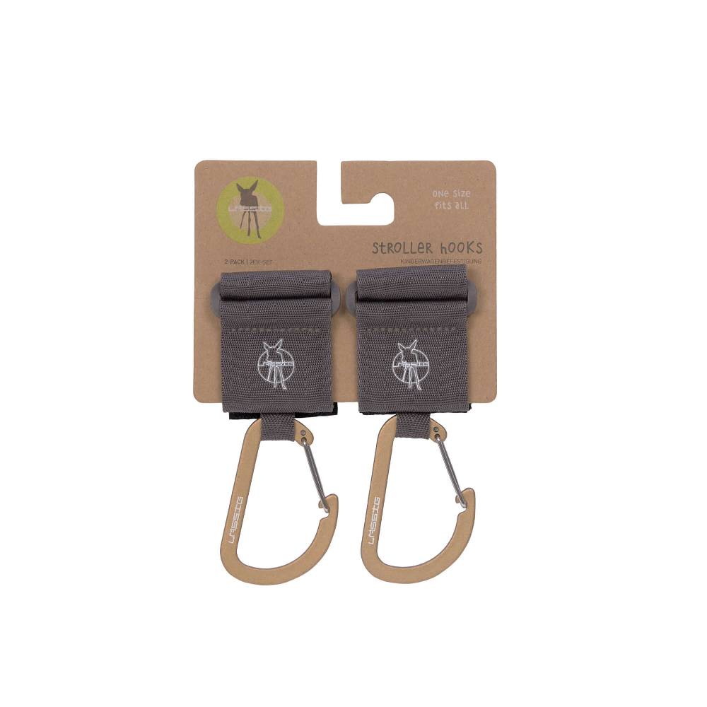 Lässig Kinderwagenhaken 2er Set - Karabiner, Anthrazit Zeitbegrenzte Promotion
