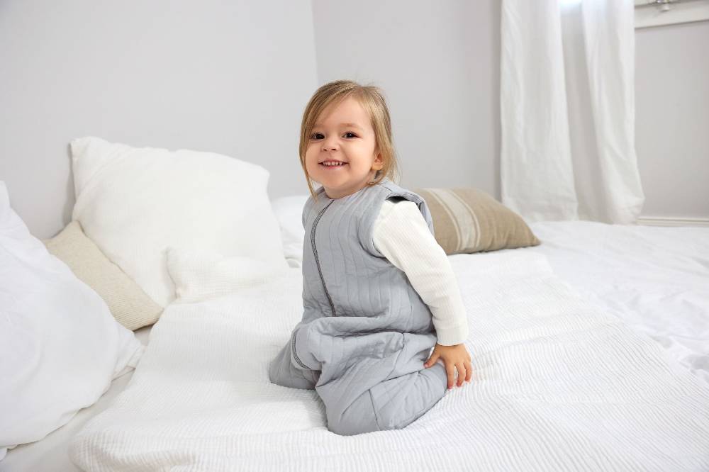 Lässig Kinder Schlafoverall 3 TOG - Bio Baumwolle, Hellblau Clearance-Verkauf