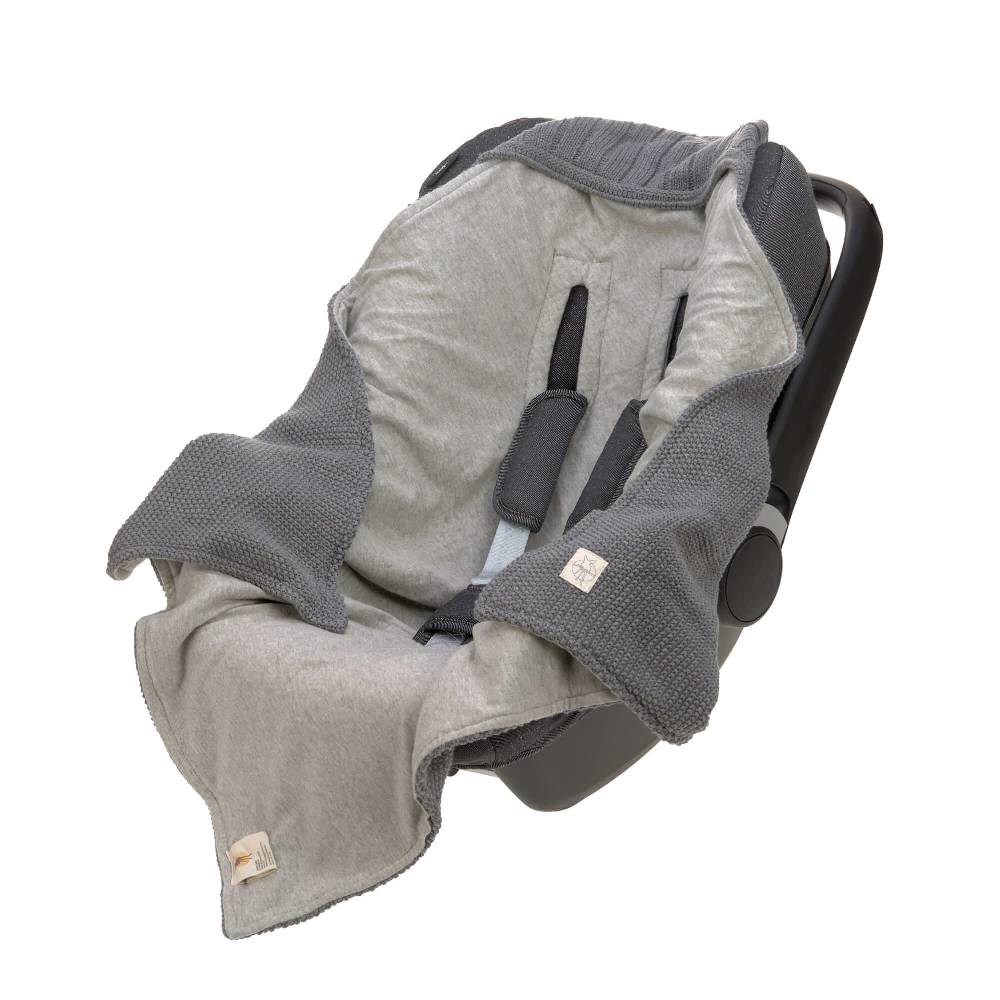 Lässig Einschlagdecke Baby - Bio Baumwolle, Anthrazit Black Friday Preise