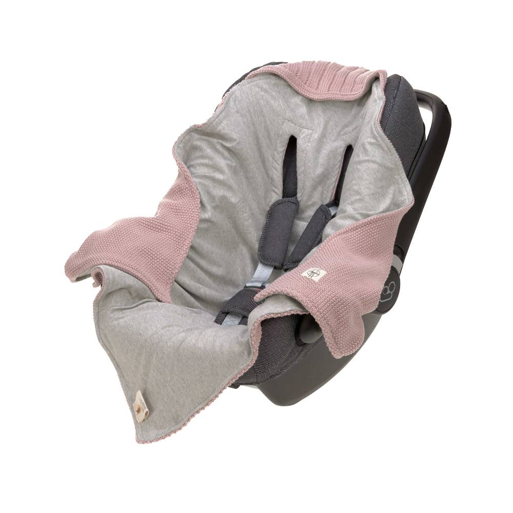 Lässig Einschlagdecke Baby - Bio Baumwolle, Dusky Pink Im Verkauf