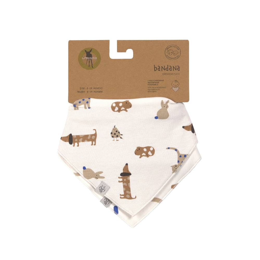Lässig Dreieckstuch Baby (2 Stk) - Bandana, Little Mateys Royal Blau Online