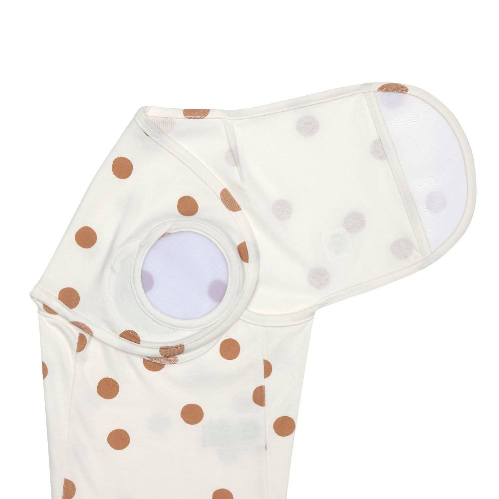 Lässig Pucksack - Bio Baumwolle, Big Dots Milky, Weiß Blitzverkäufe
