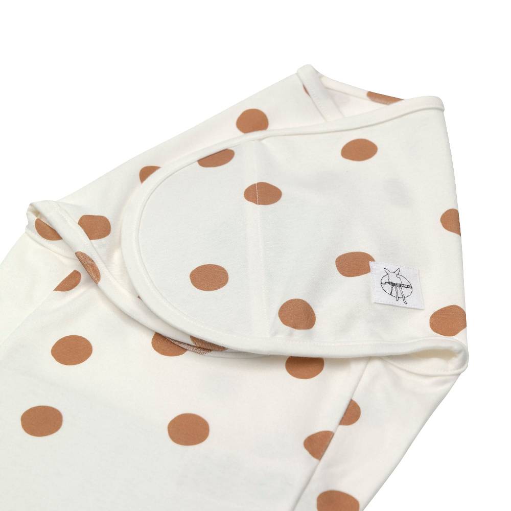 Lässig Pucksack - Bio Baumwolle, Big Dots Milky, Weiß Blitzverkäufe
