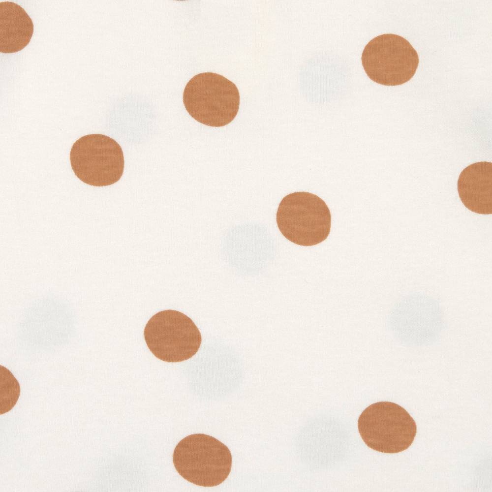 Lässig Pucksack - Bio Baumwolle, Big Dots Milky, Weiß Blitzverkäufe