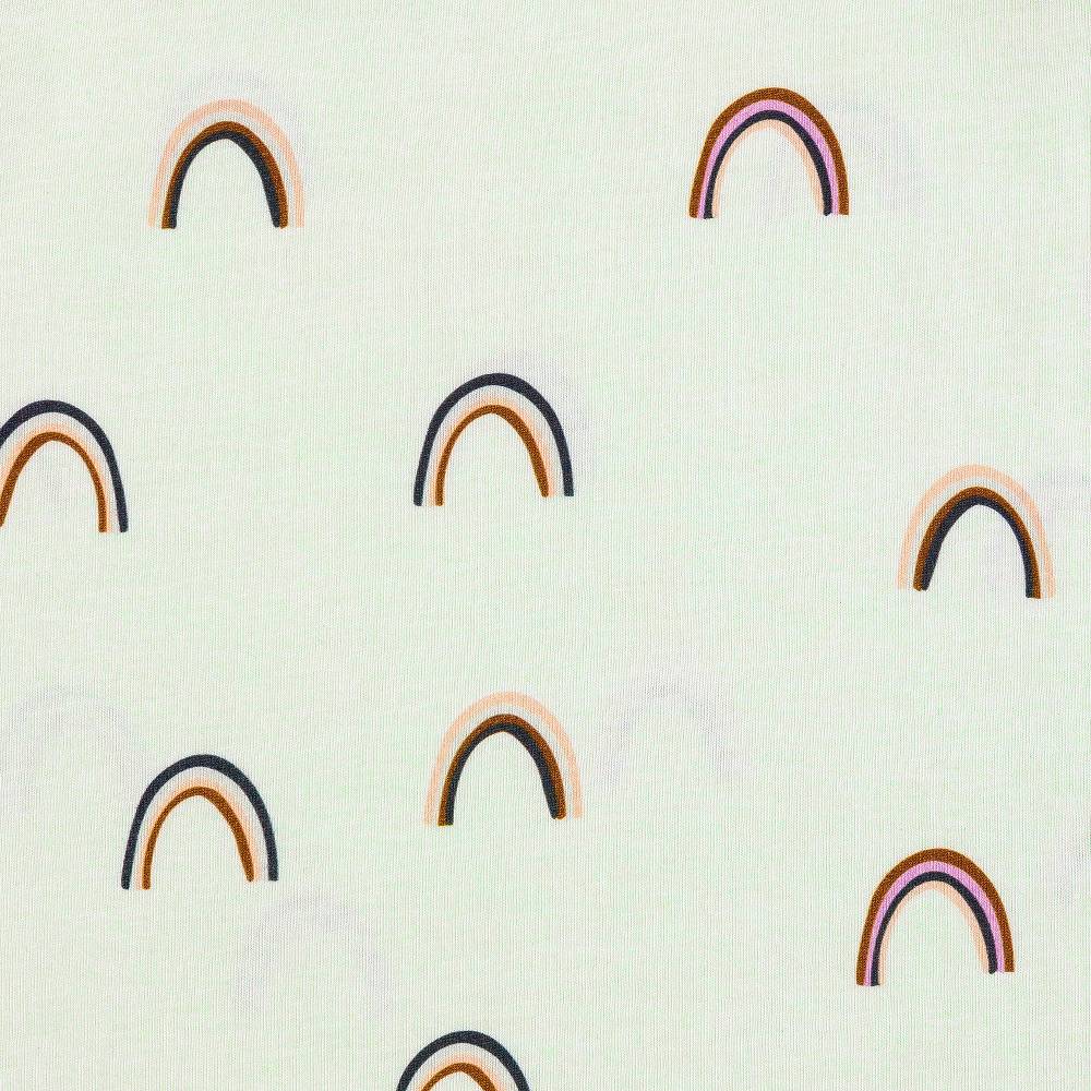 Lässig Baby Schlafoverall - Bio Baumwolle, Regenbogen, Mint Limitierter Zeitrabatt