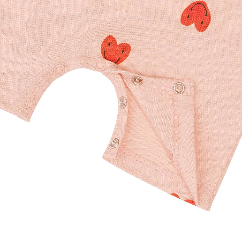 Lässig Baby Jumpsuit - Bio Baumwolle, Herzen, Rosa Osterangebot