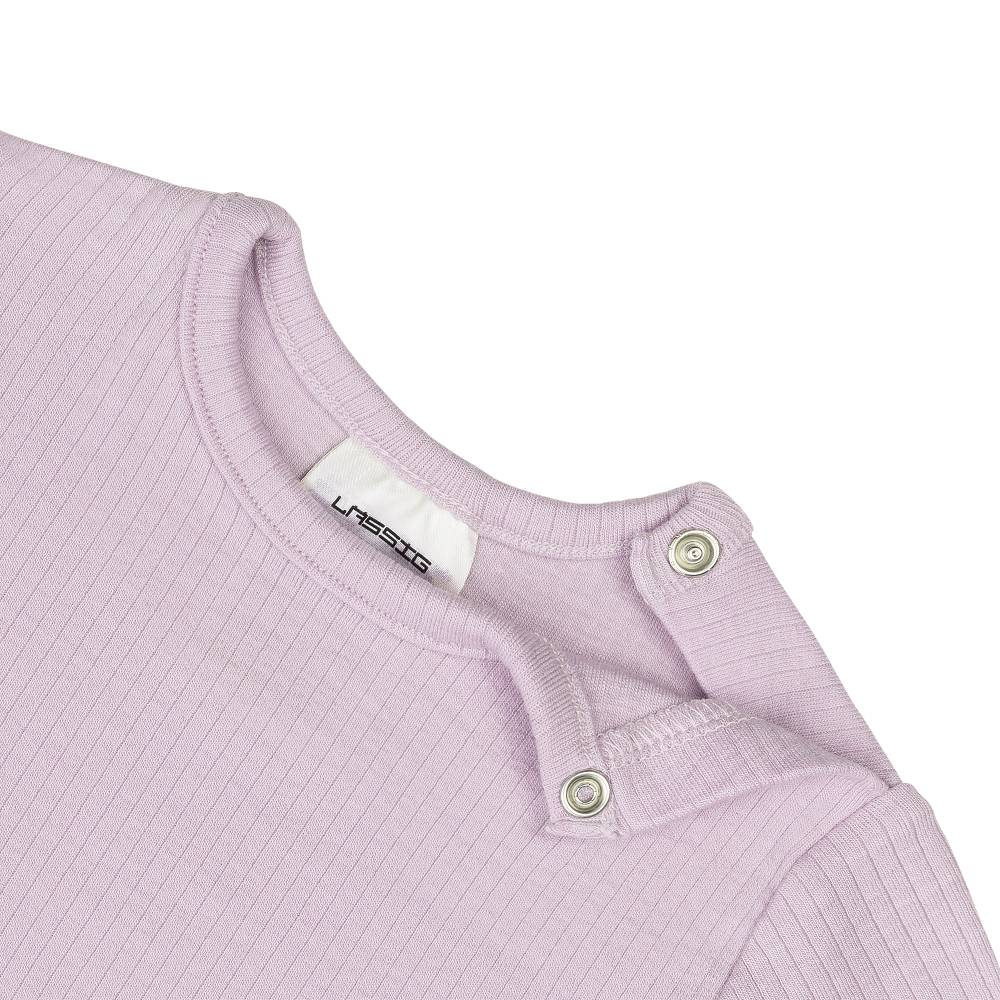Lässig Baby Langarm Shirt - gerippt, Lila Blitzangebot