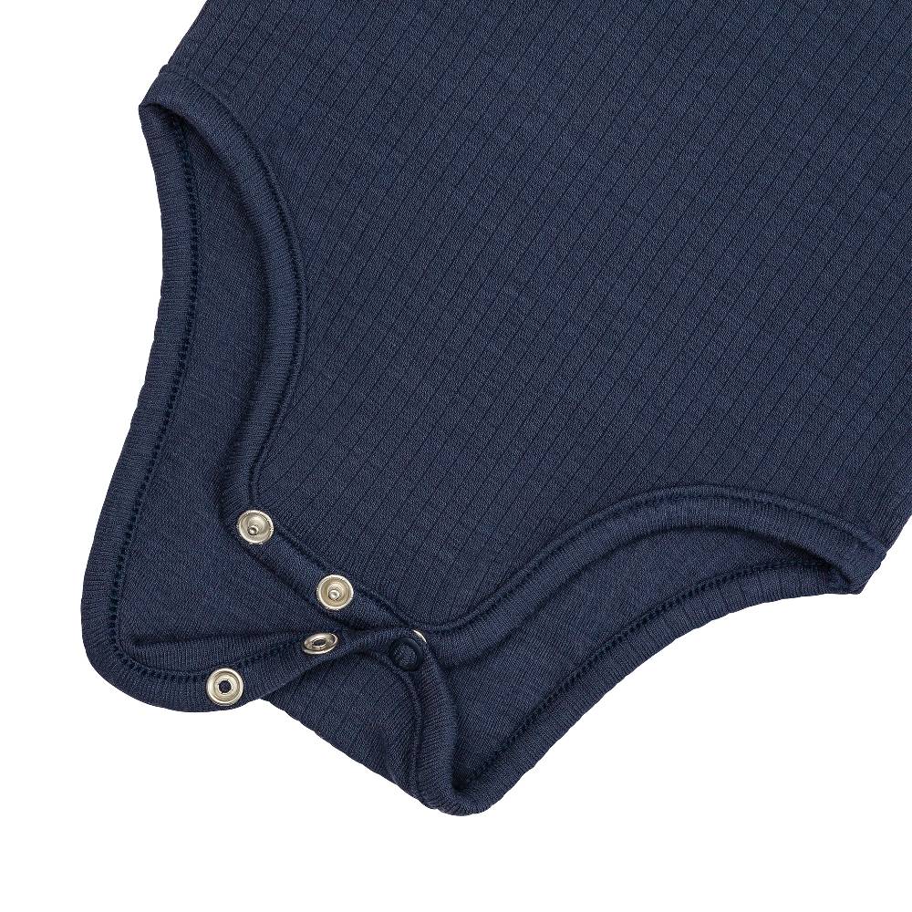 Lässig Baby Body Langarm - gerippt, Blau Saisonale Angebote