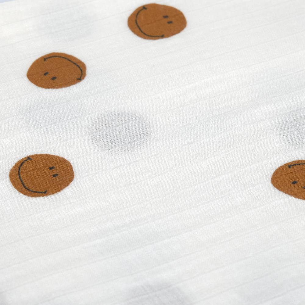 Lässig Mulltücher 2er Set (120 x 120 cm) - Bio Baumwolle, Happy Rascals, Smile Wochenangebot