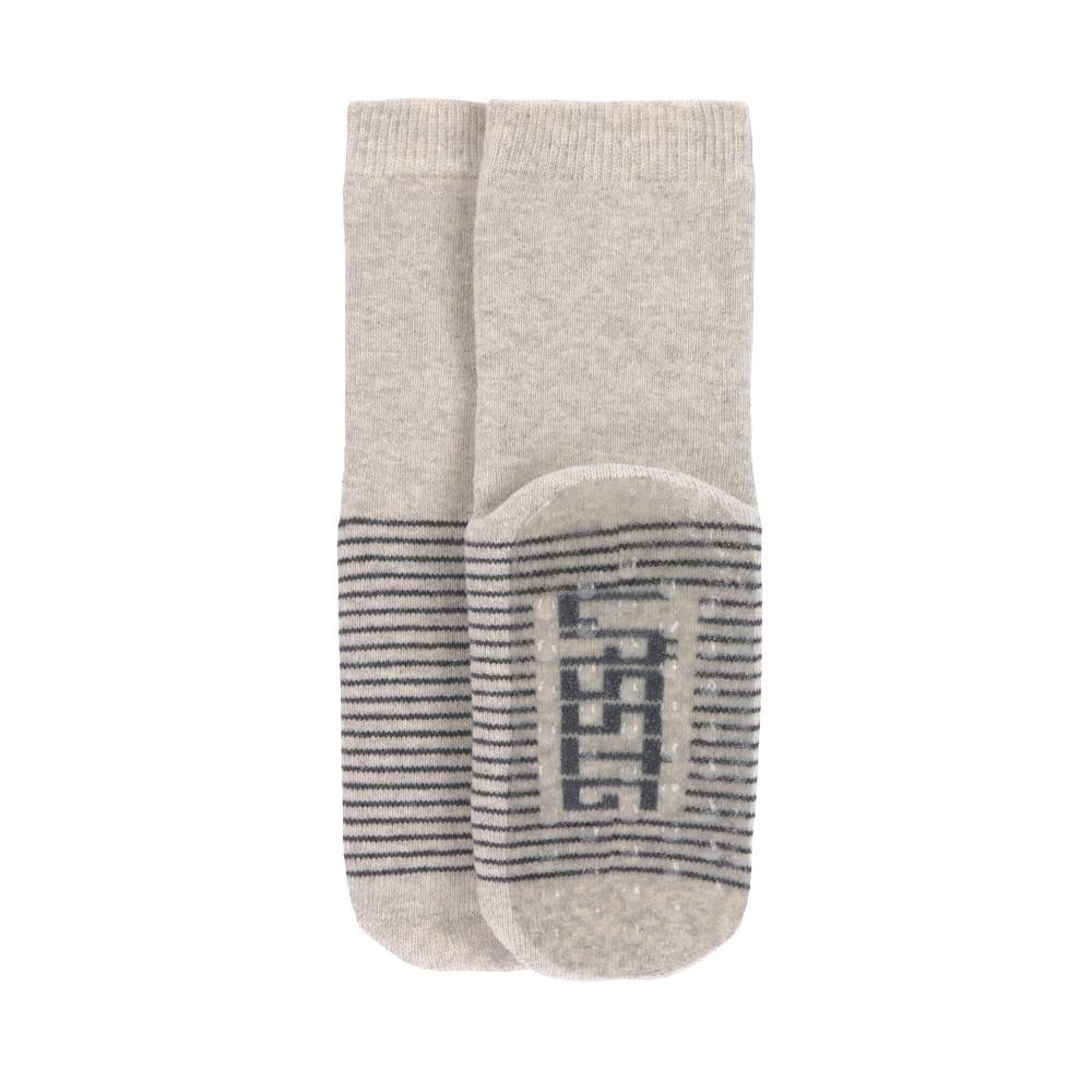 Lässig Kinder Antirutsch-Socken (2er-Set), Grau Beige Kostenlose Rückgabe