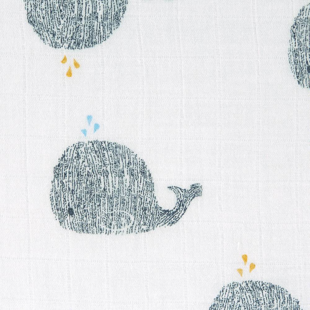 Lässig Mulltücher (3 Stk) - Heavenly Soft Swaddle L, Little Water Whale Letzter Tag